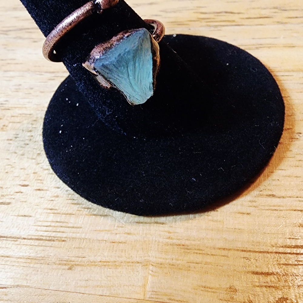 Adjustable Copper And Stone Ring & Cuff - image 6